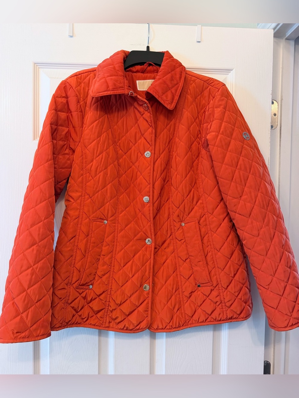 MICHAEL Michael Kors Quilted Puffer Jacket in Orange